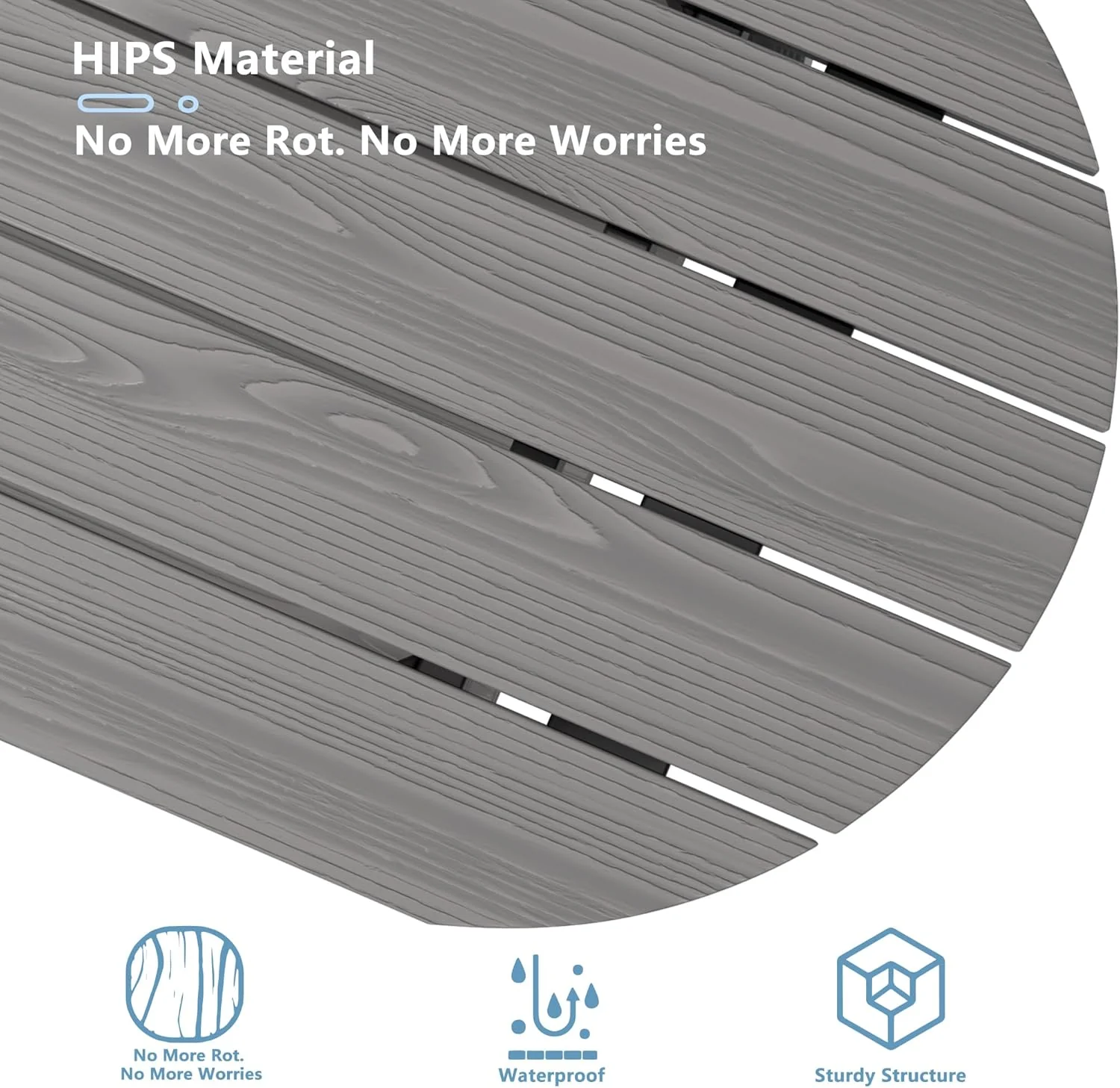 Coffee Table, All-Weather Outdoor Coffee Table, Modern Rectangle Coffee Table for Balcony, Garden, Straight Leg - Image 4