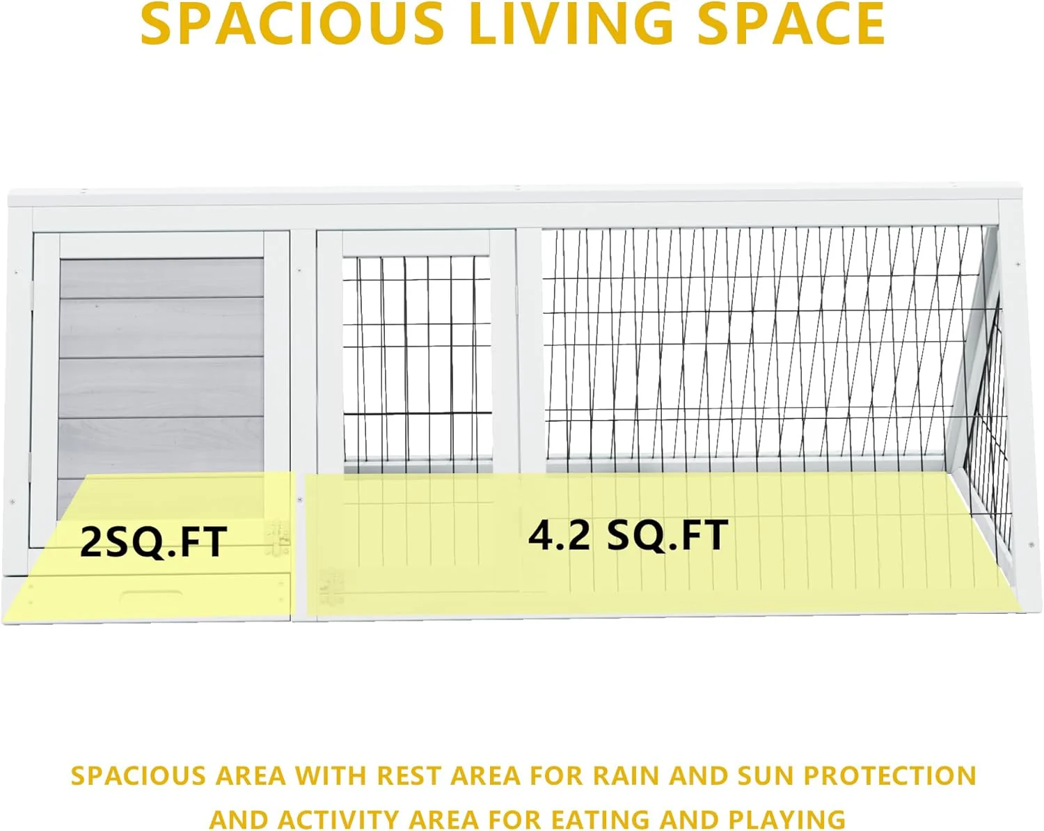 Quail Cages,Wooden Chicken Coop,Nesting Boxes for Chickens,Brooder Box Indoor Outdoor,A-Frame Poultry Duck House with Ventilating Wire Rabbit Hutch for Small Animals - Image 4