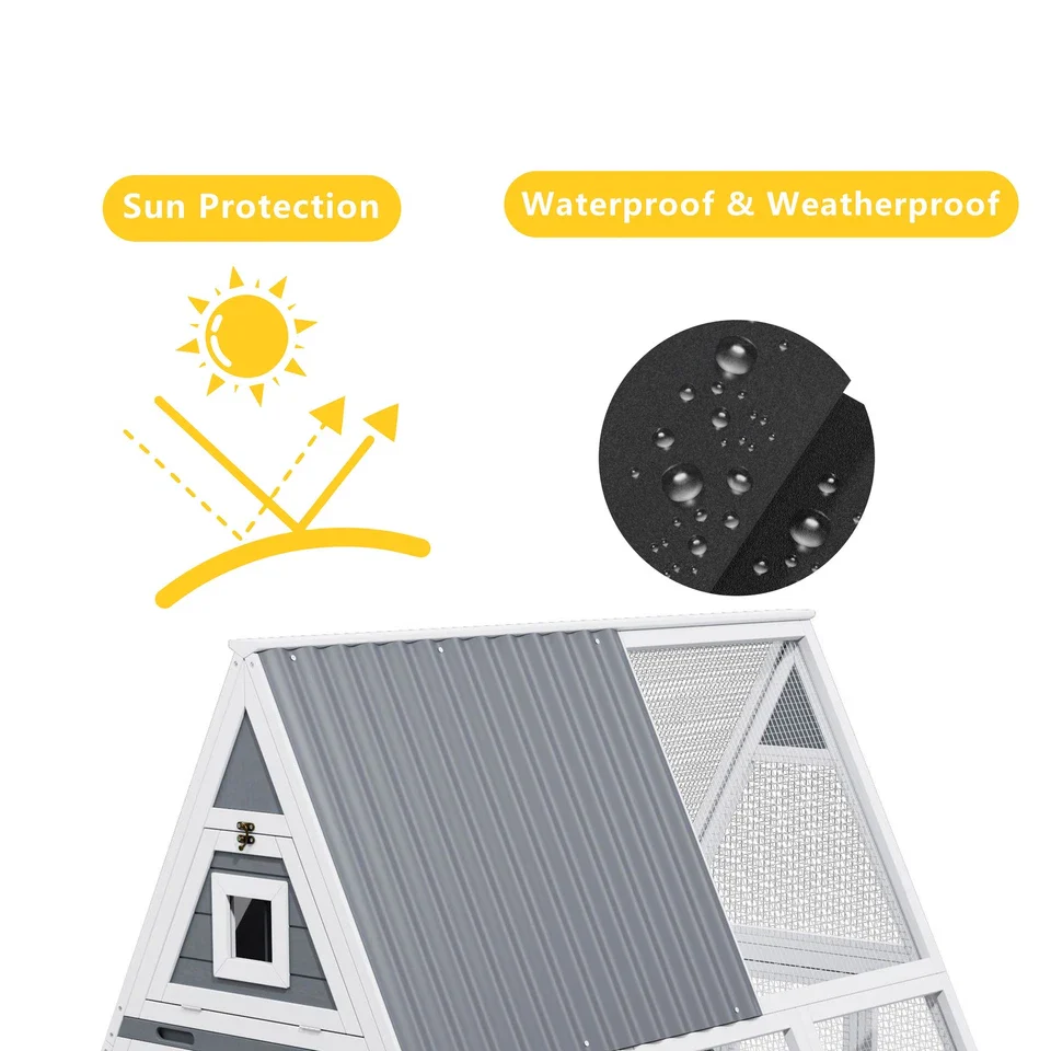 Wooden Rabbit Hutch and Chicken Coop - Durable Outdoor Indoor Animal Cage - Image 5